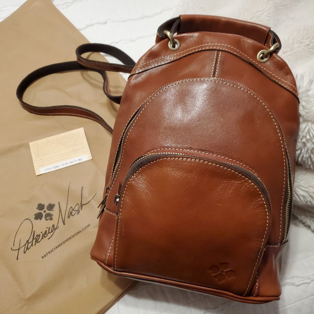 Patricia Nash Heritage Collection Leather Alencon Backpack, Tan